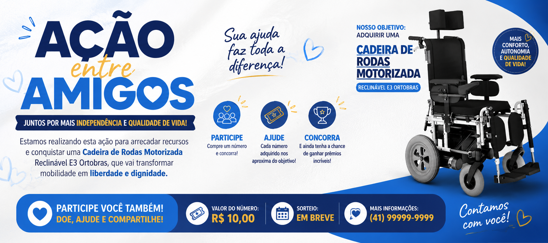  Cadeira de roda motorizada.